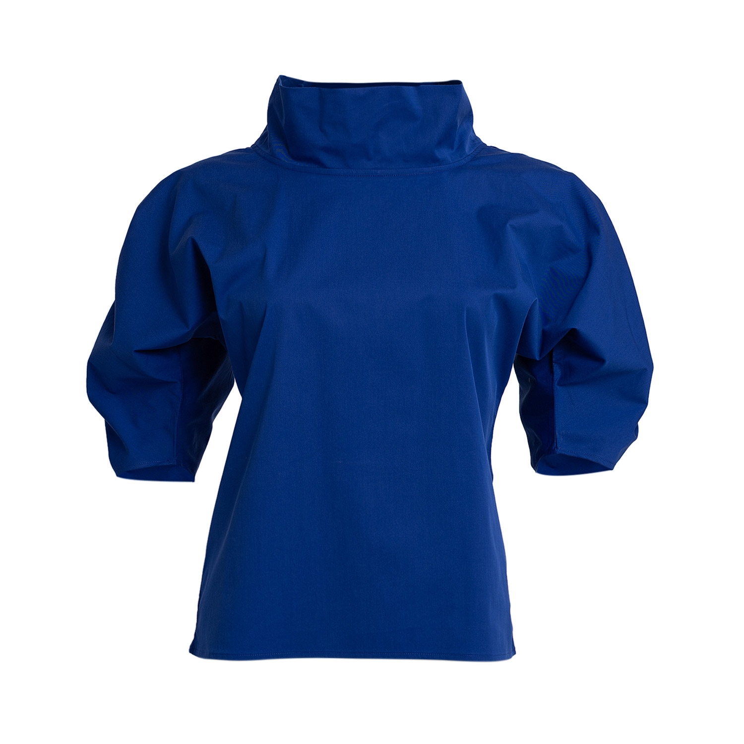 Bluză Simona din bumbac albastru saturat by Bpopp