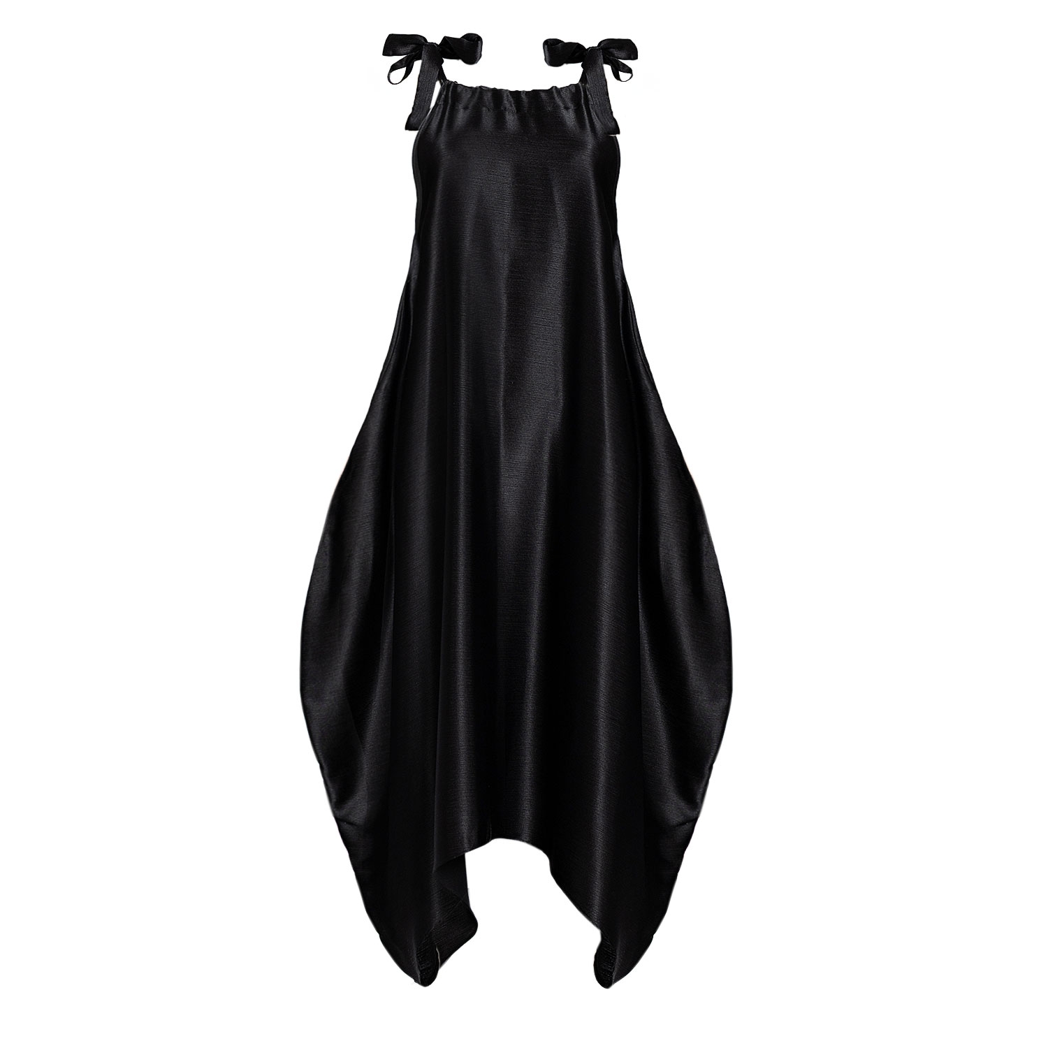 Rochie Elena cu bretele, neagră by Bpopp