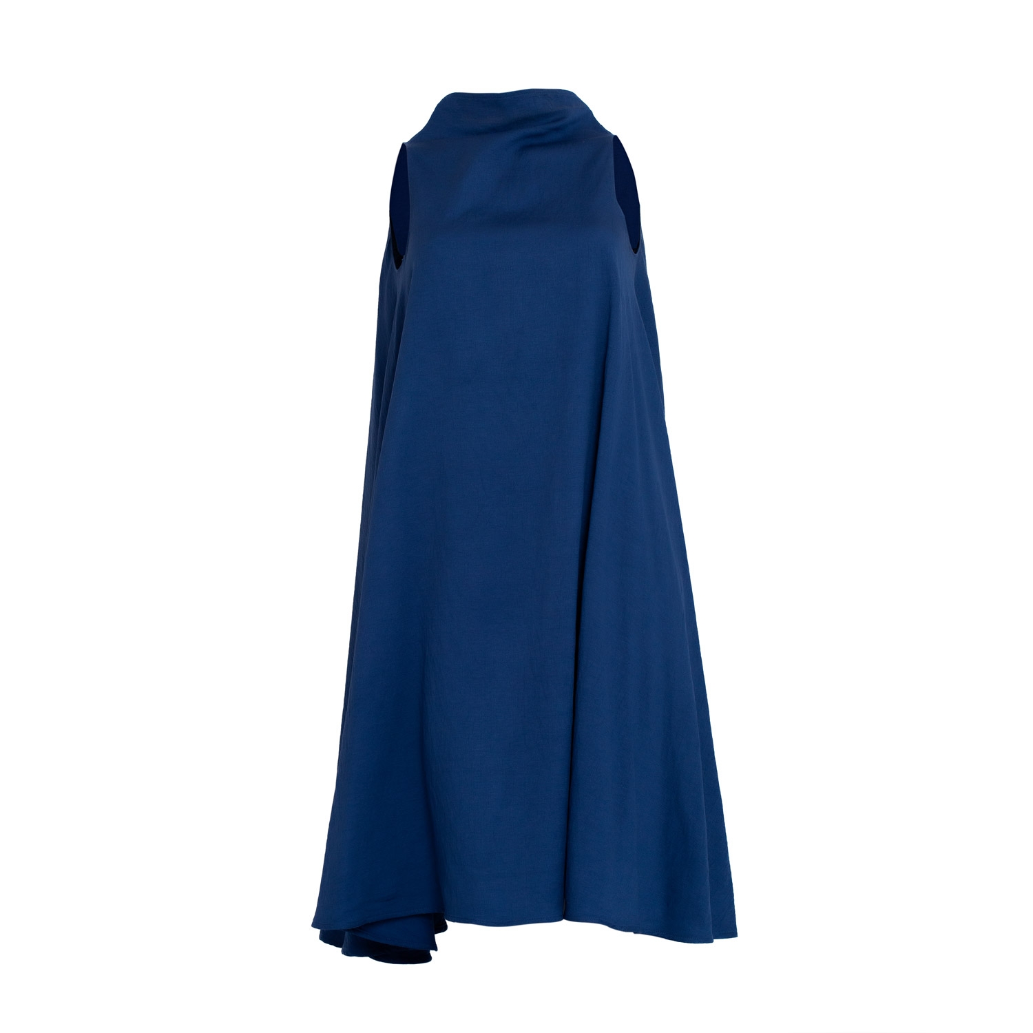 Rochie Ileana scurtă din in aldastru by Bpopp