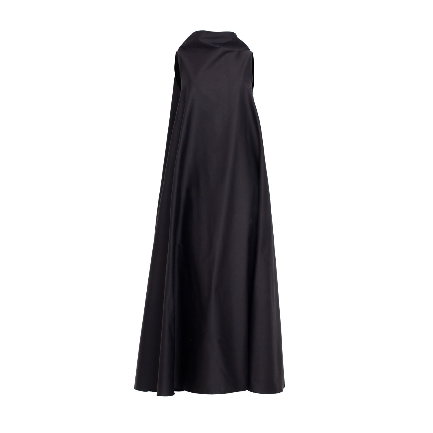 Rochie Ileana lungă din bumbac negru by Bpopp