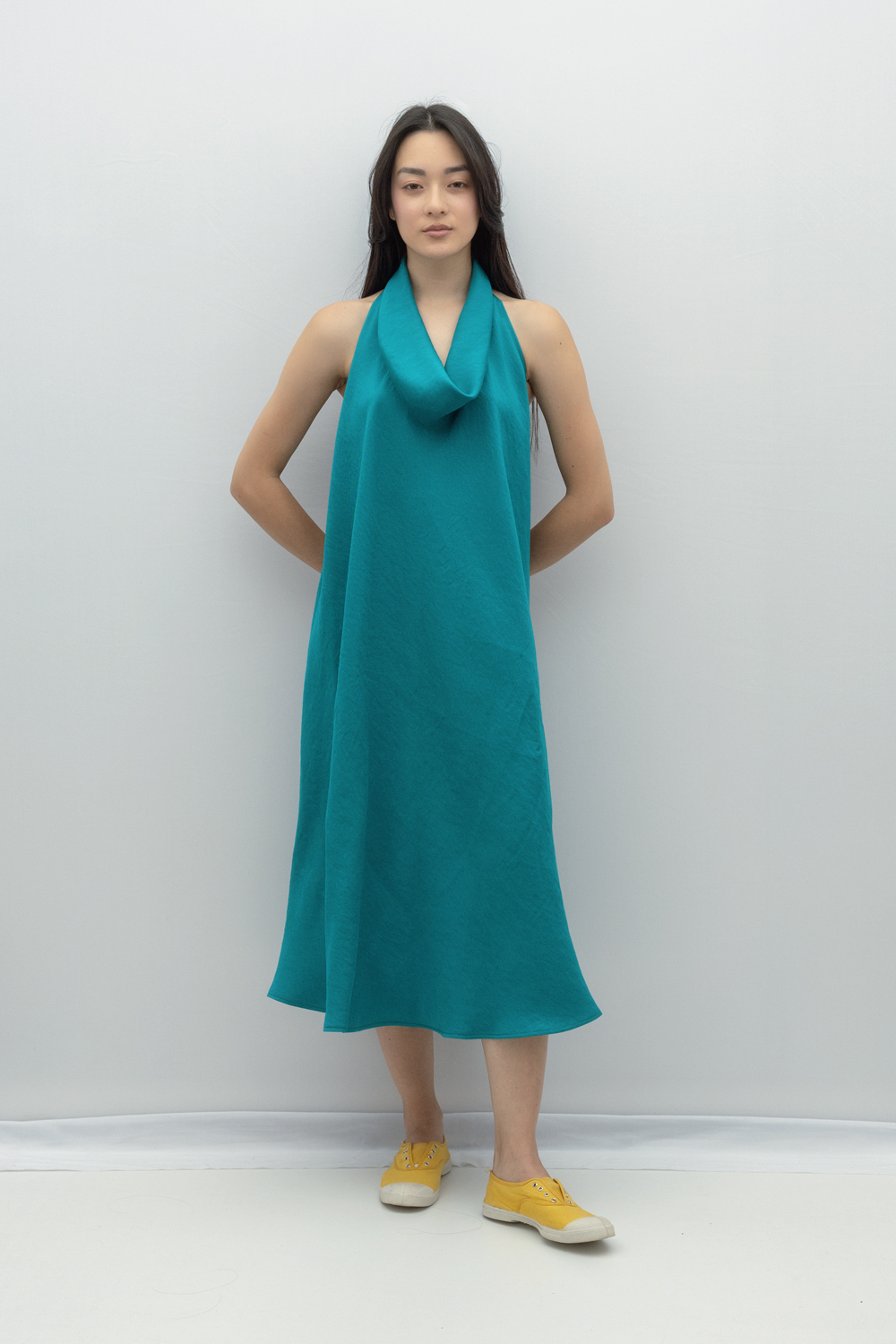 Rochie Nicoleta din rayon verde ocean by Bpopp