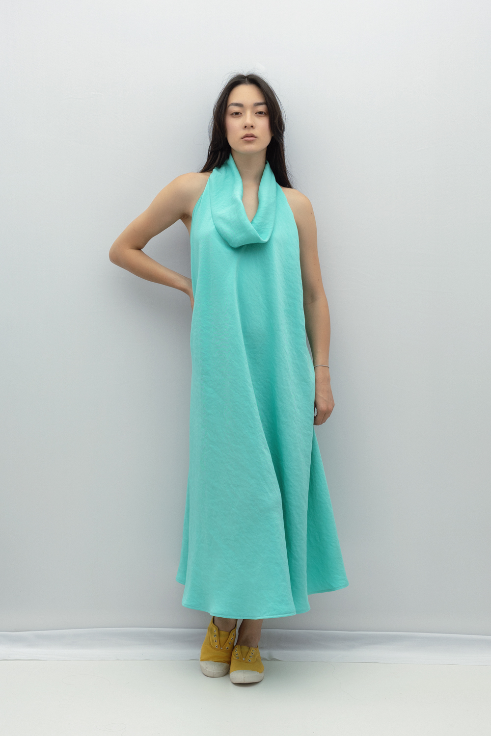 Rochie Nicoleta din rayon verde mentă by Bpopp