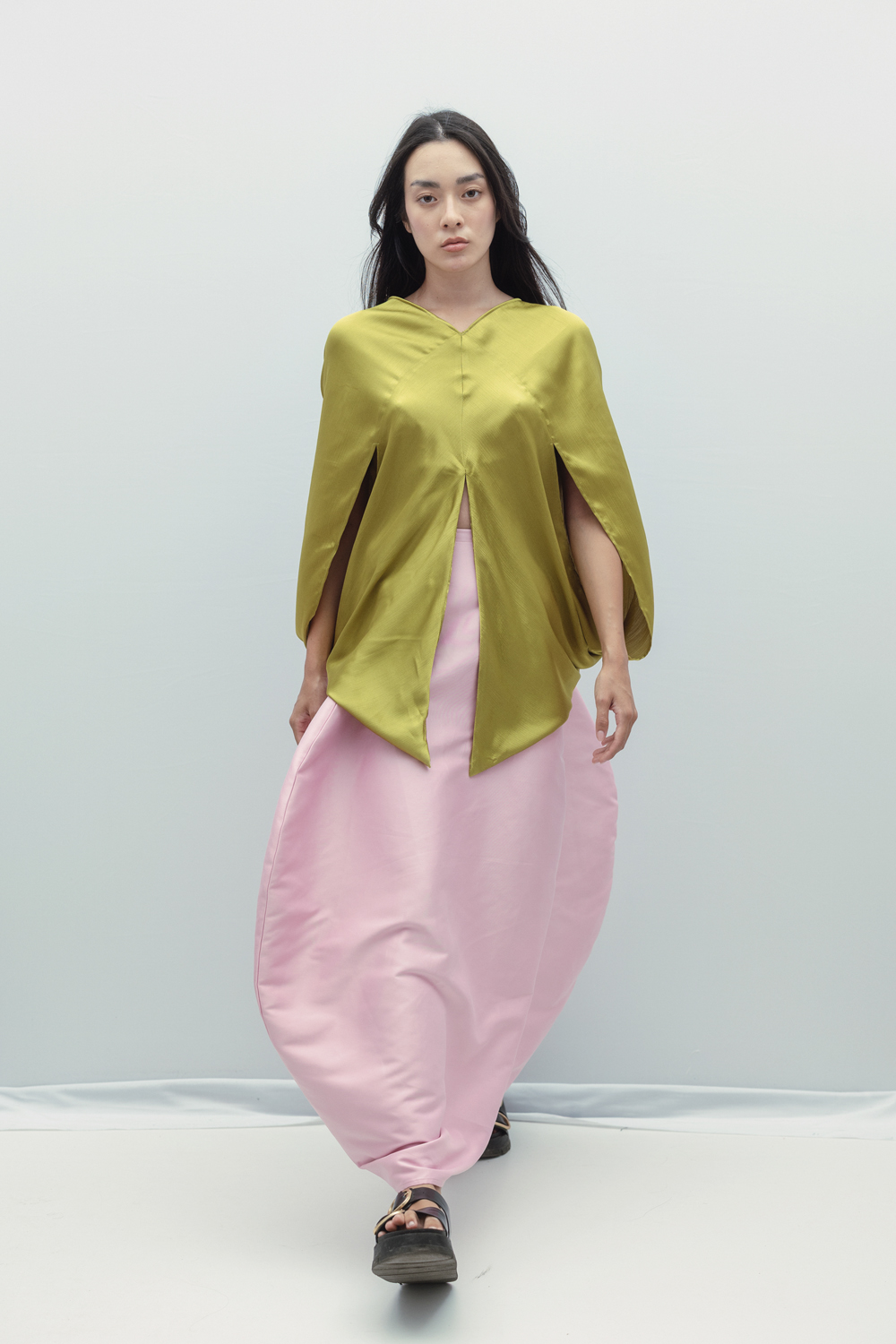 Bluza kimono din viscoza lime by Bpopp