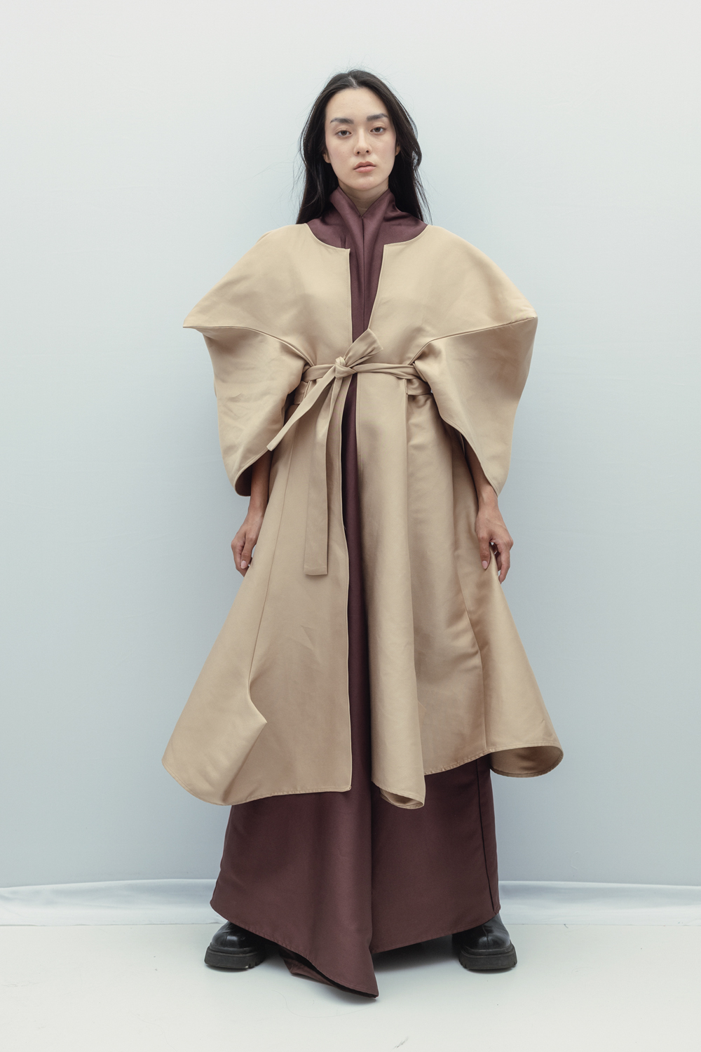 Trench minunat din bumbac bej by Bpopp