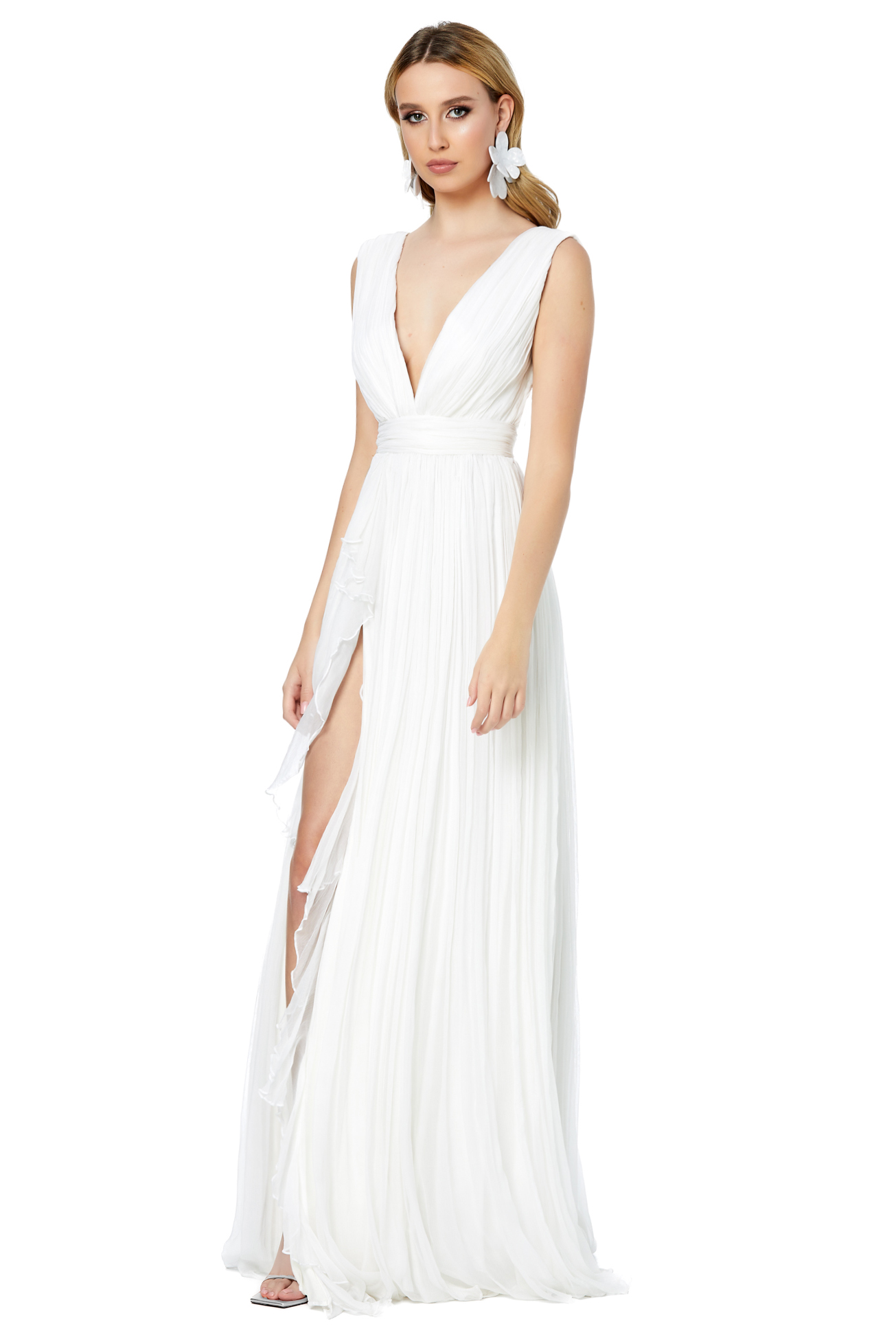 Briena white silk wedding dress by Framboise