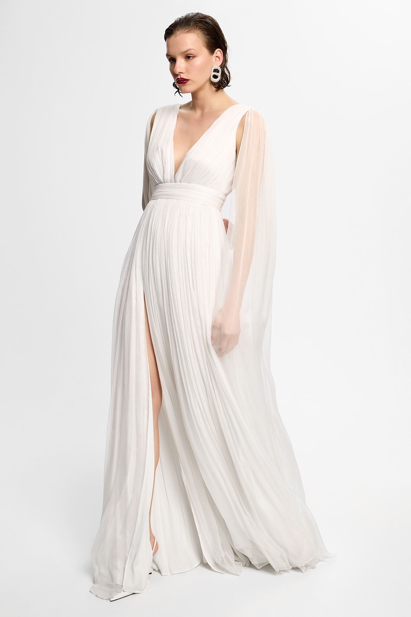 Helmer white silk wedding dress by Framboise