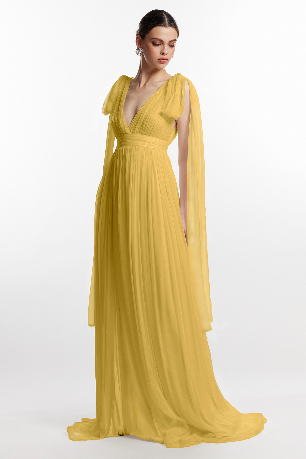 Loris yellow silk dress by Framboise