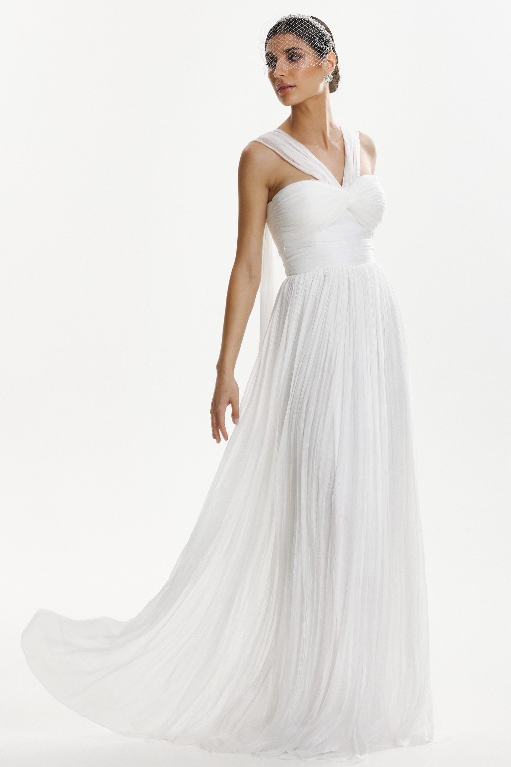 Porter white silk wedding dress by Framboise