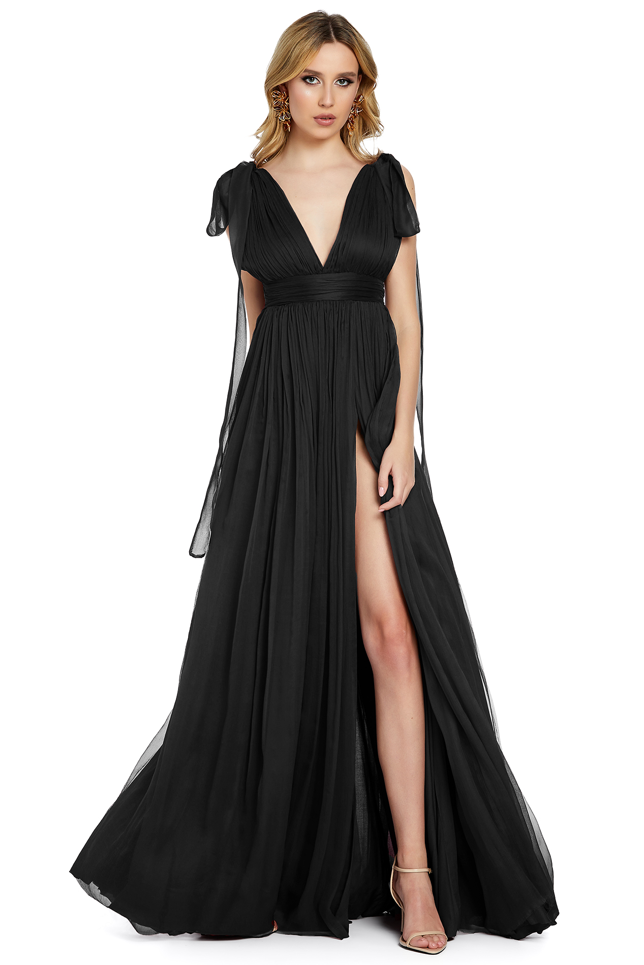 Tempest black silk dress by Framboise