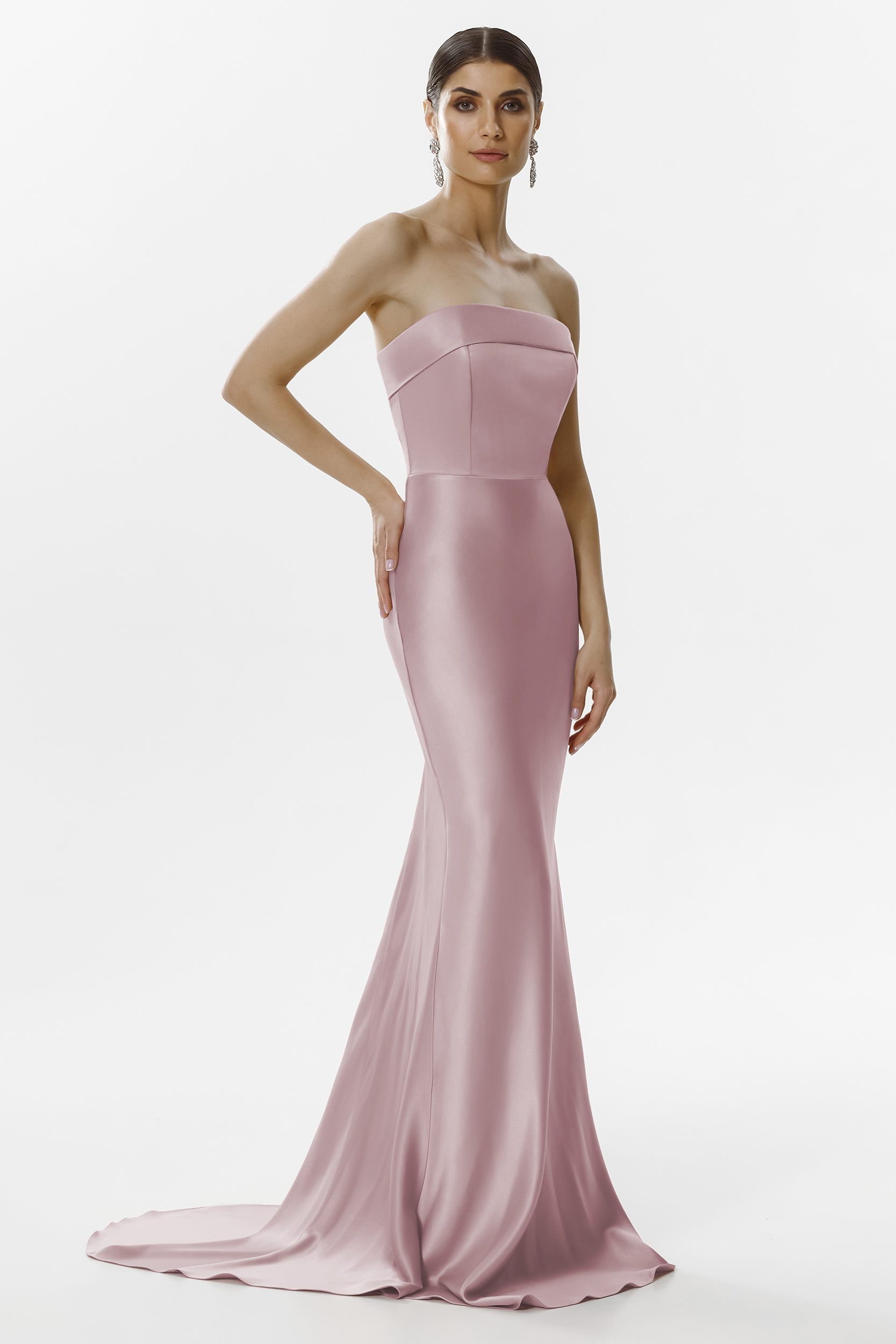 Asher elegant long pink dress by Framboise