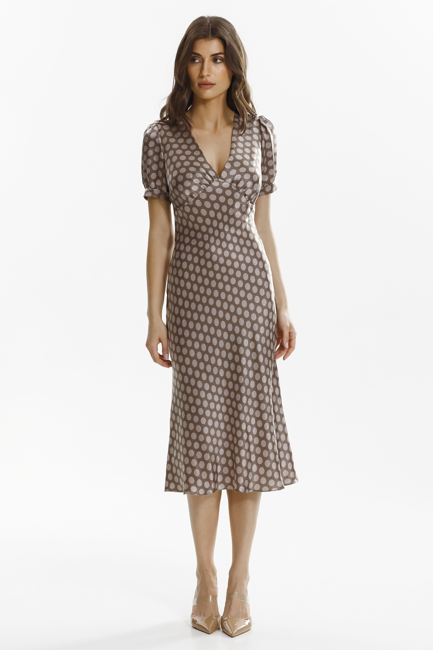 Bettina elegant silk midi dress by Framboise