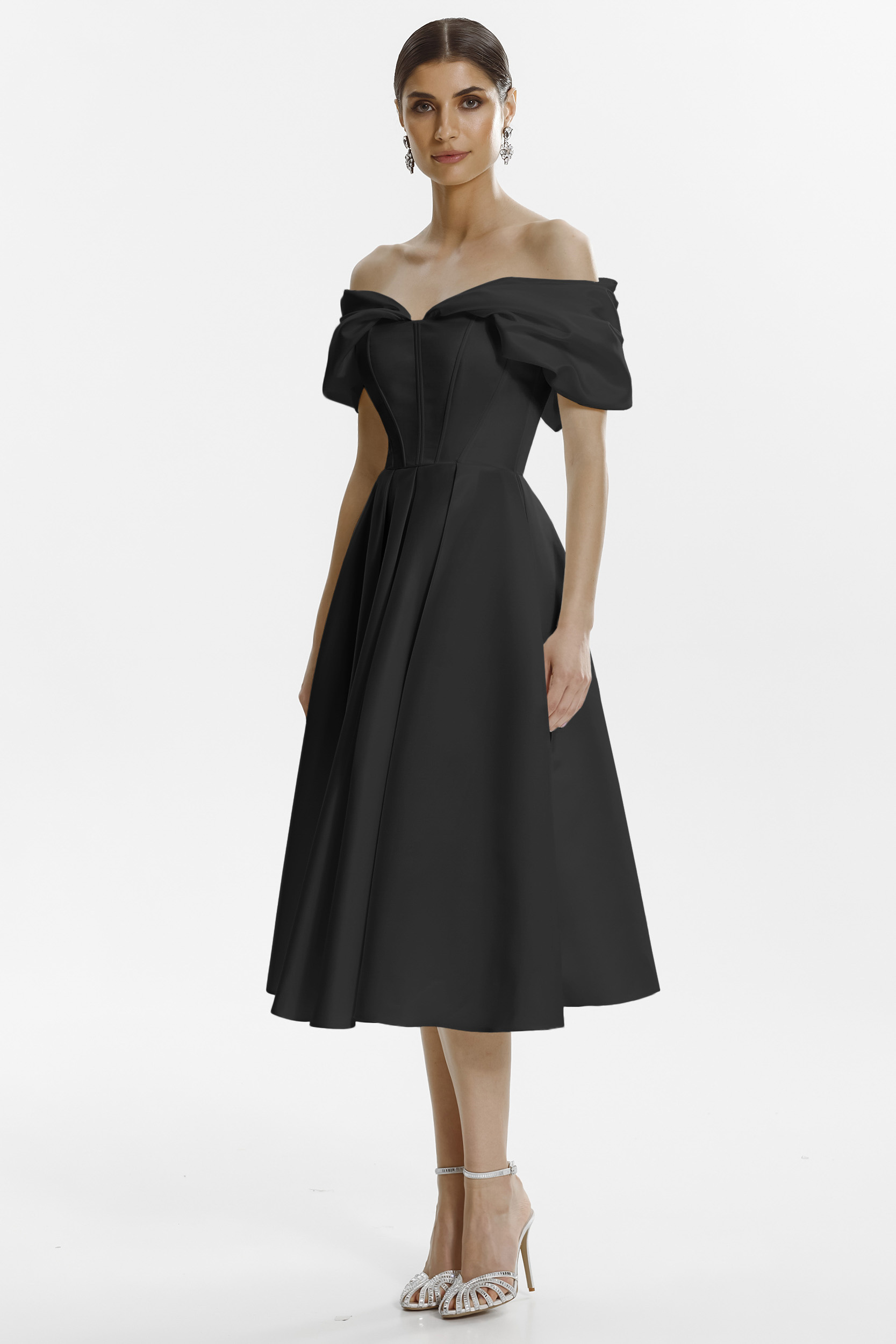 Emory black midi dress by Framboise