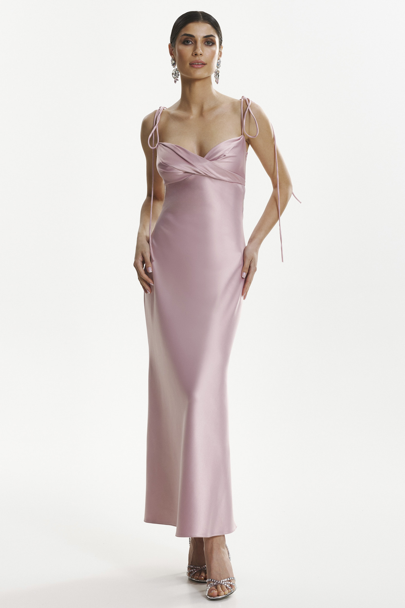 Felicita elegant dusty pink dress by Framboise