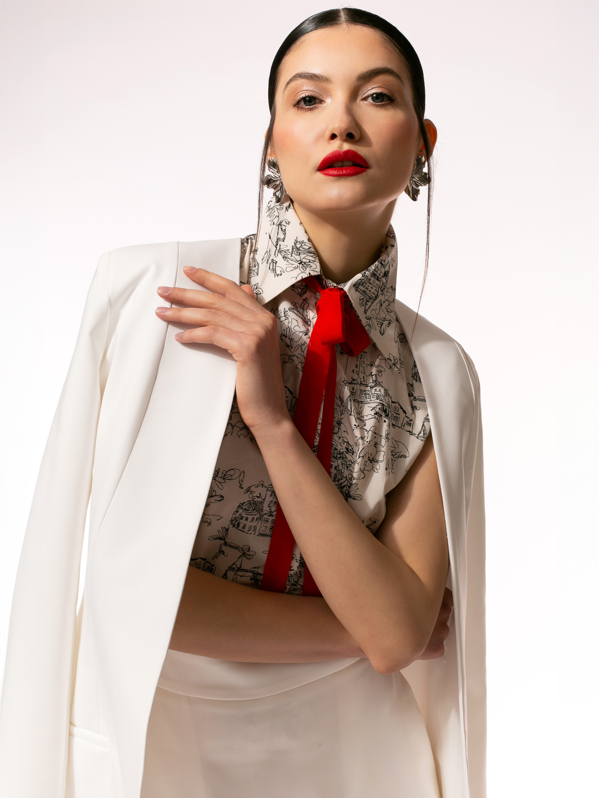 Sacou alb fara rever by Larisa Dragna
