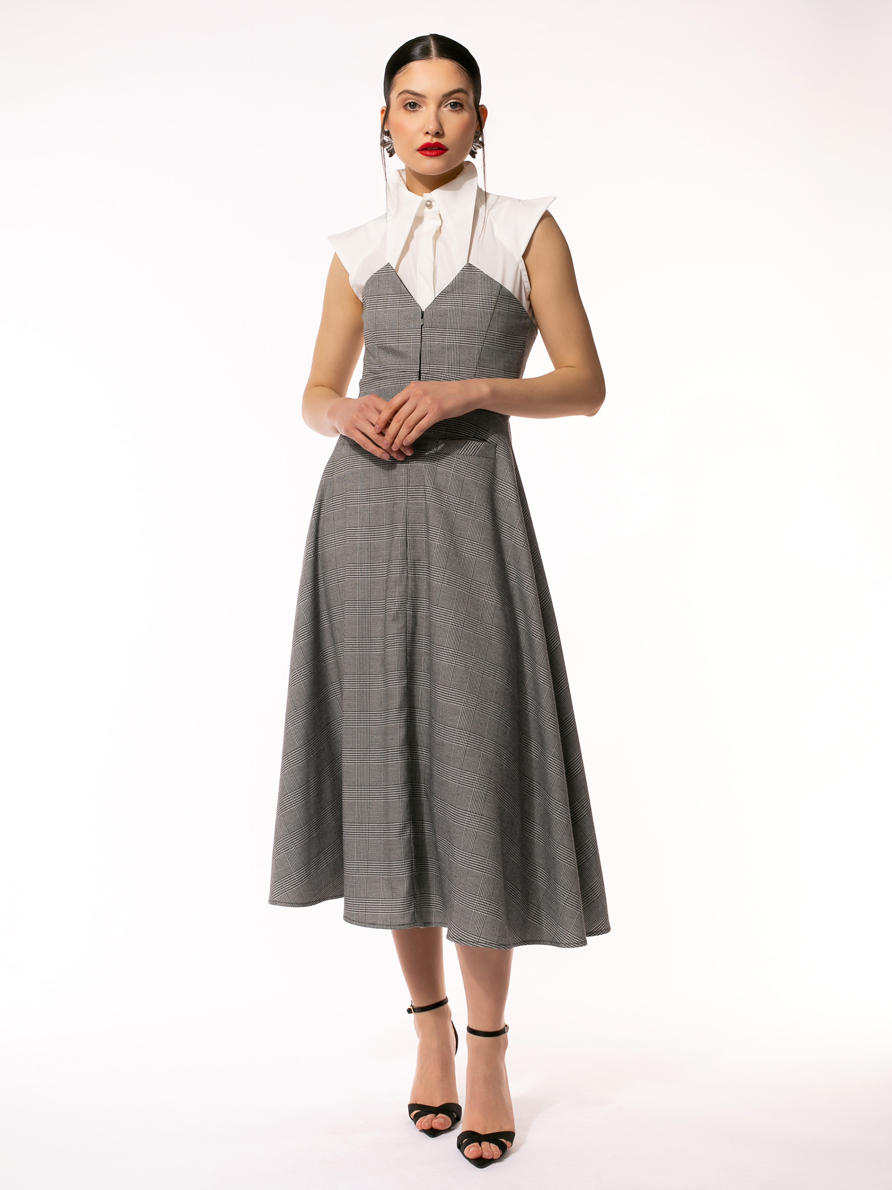 Rochie midi cu bust de corset by Larisa Dragna