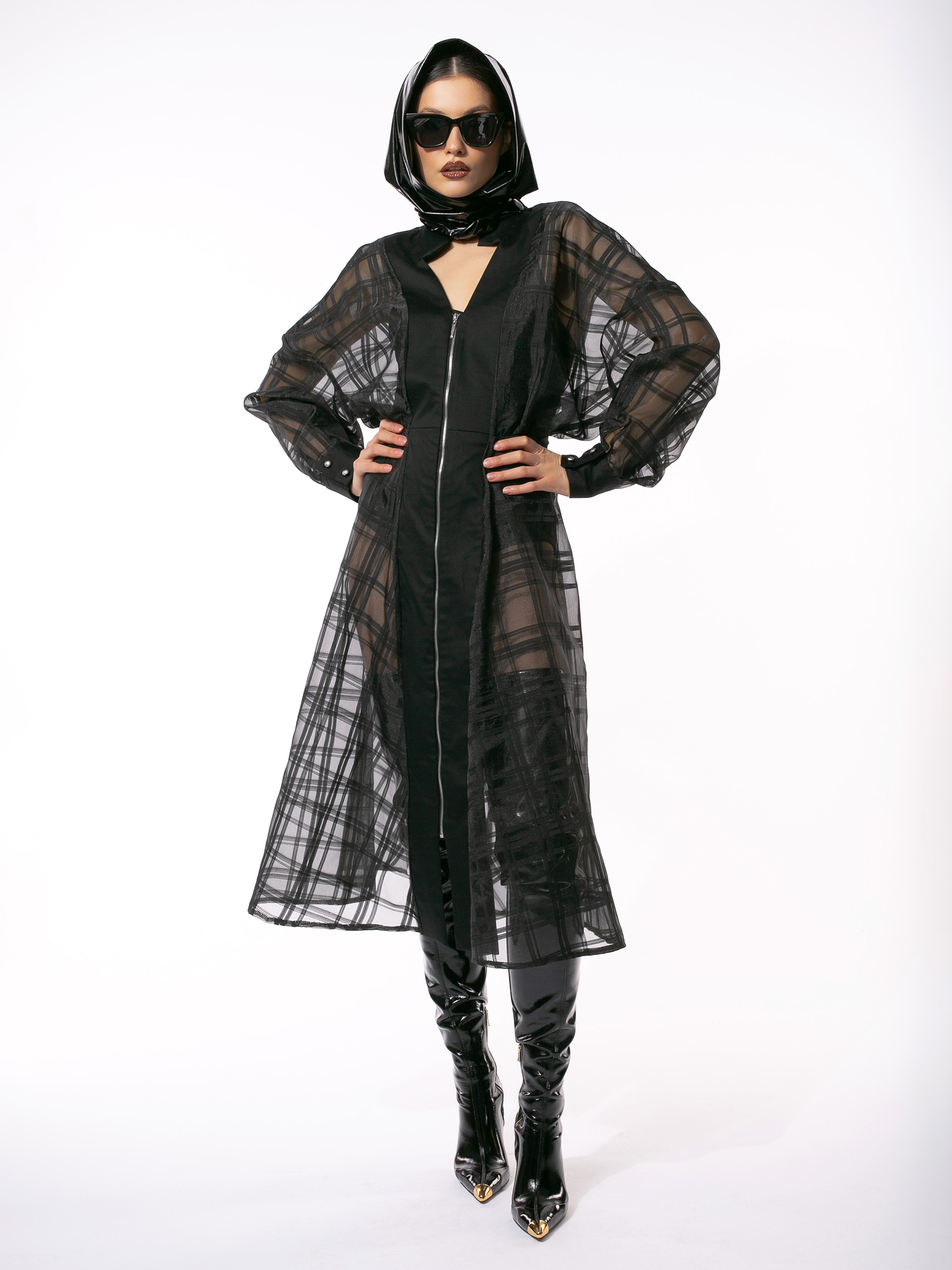Rochie din organza stil trench by Larisa Dragna