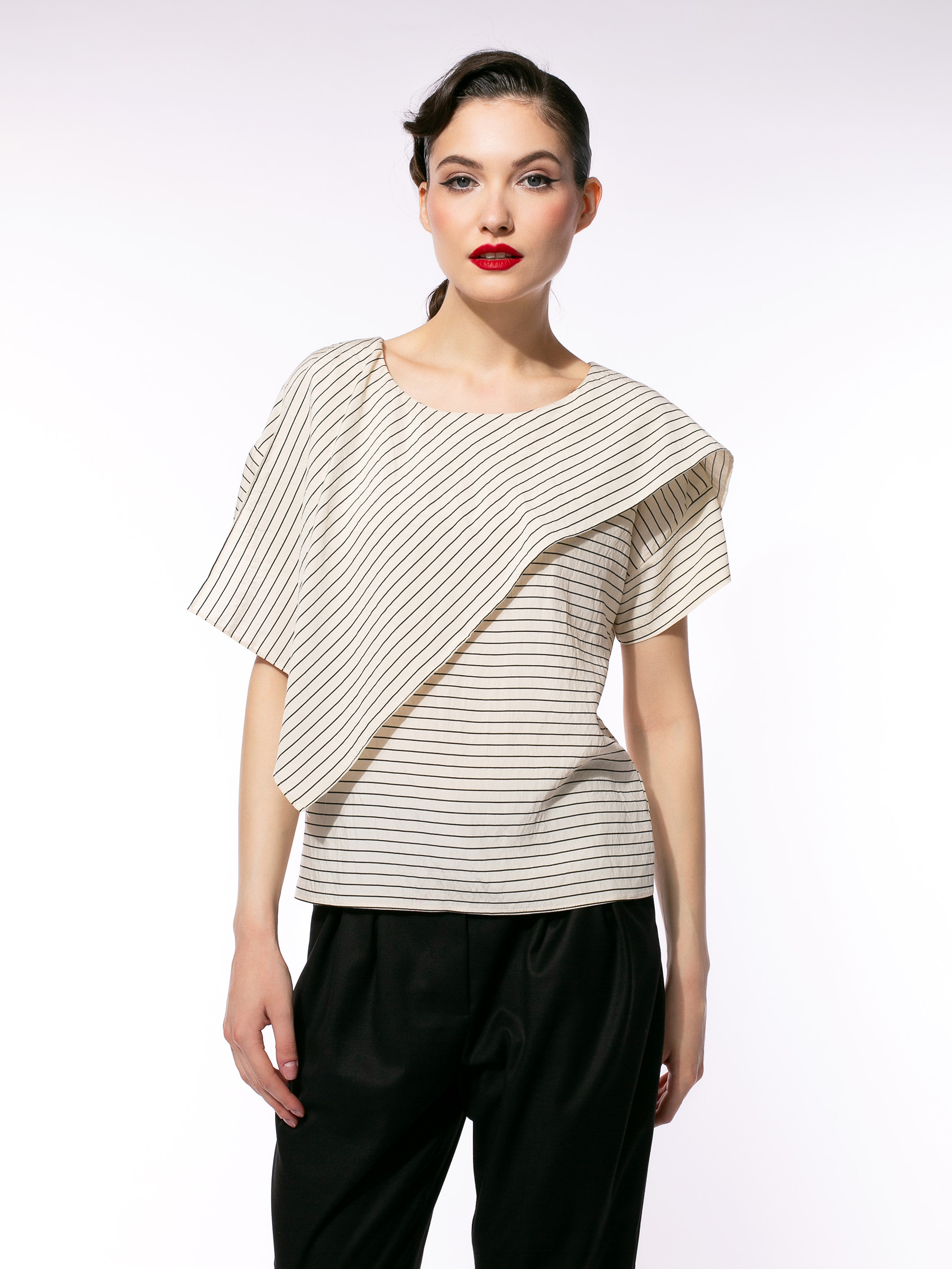 Bluza din vascoza cu esarfa by Larisa Dragna