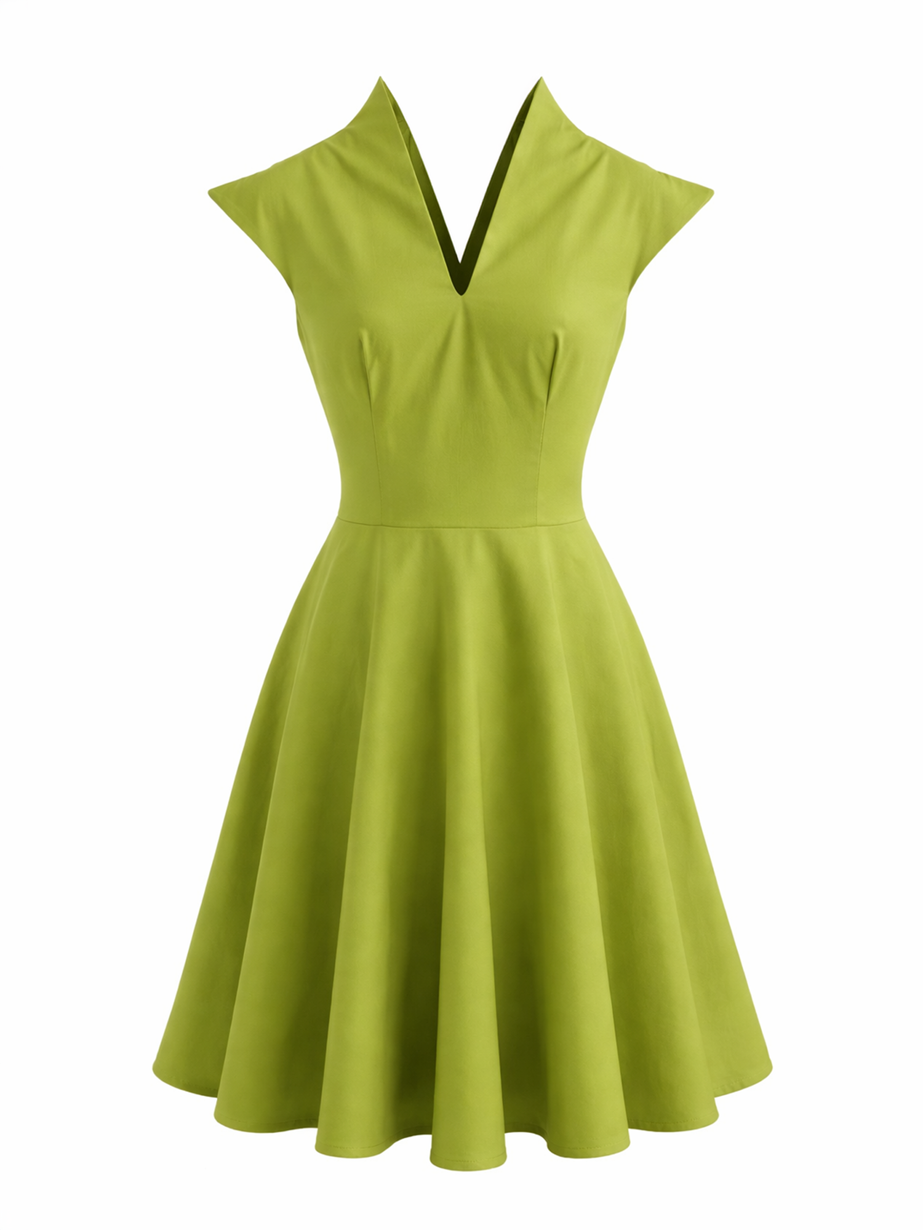 Rochie verde din bumbac Kara by Larisa Dragna